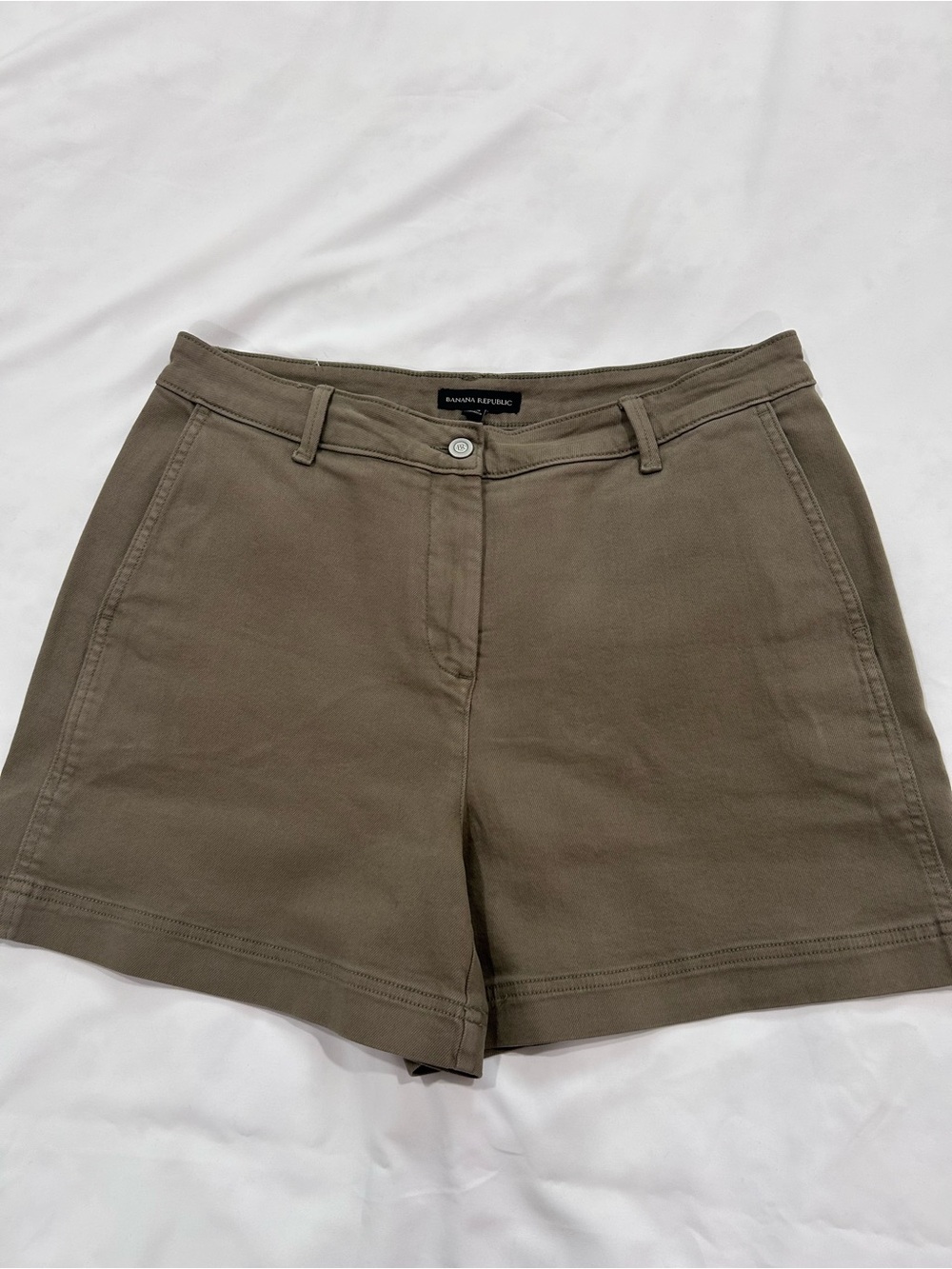 Banana Republic Olive Utility High-Rise Shorts